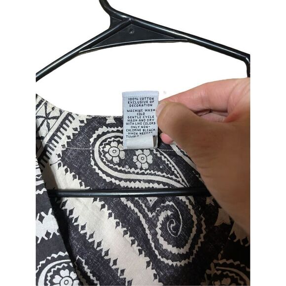 Vintage Y2K Gap Dark Brown Paisley Print Dress Size M - Picture 6 of 10